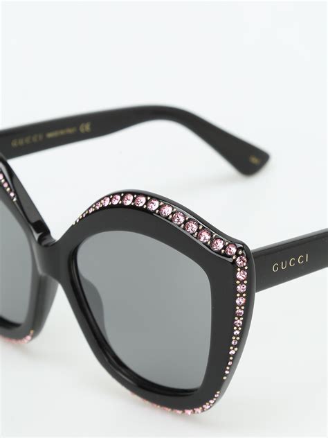 pink.gucci sunglasses|pink gucci sunglasses with rhinestones.